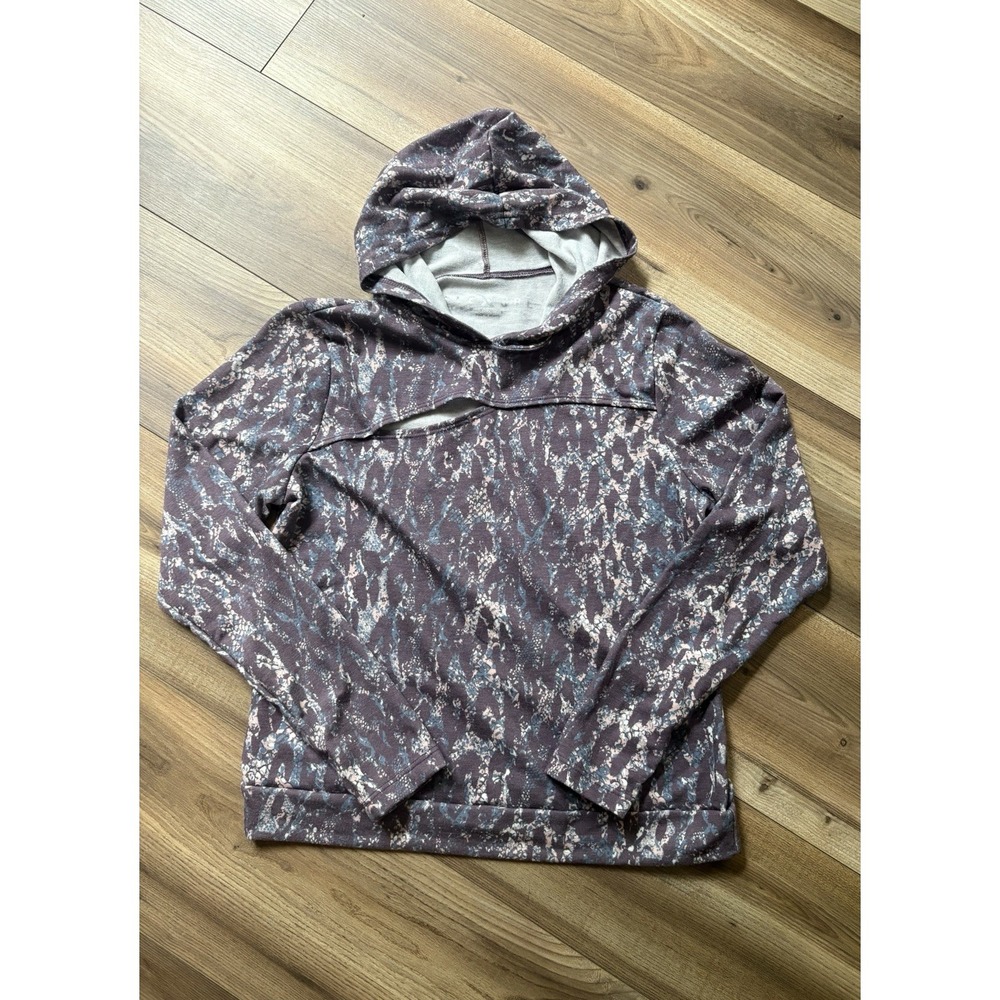 Flexure Women's Sz Small Hoodie Shirt Pink Purple Running Athleisure Comfy Soft
